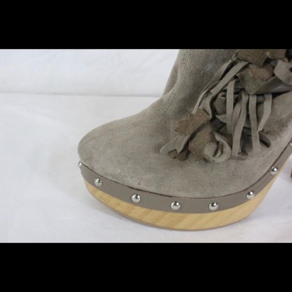 Disco Rosso Women’s Clog Shoes - Taupe Size 6 - Picture 7 of 7